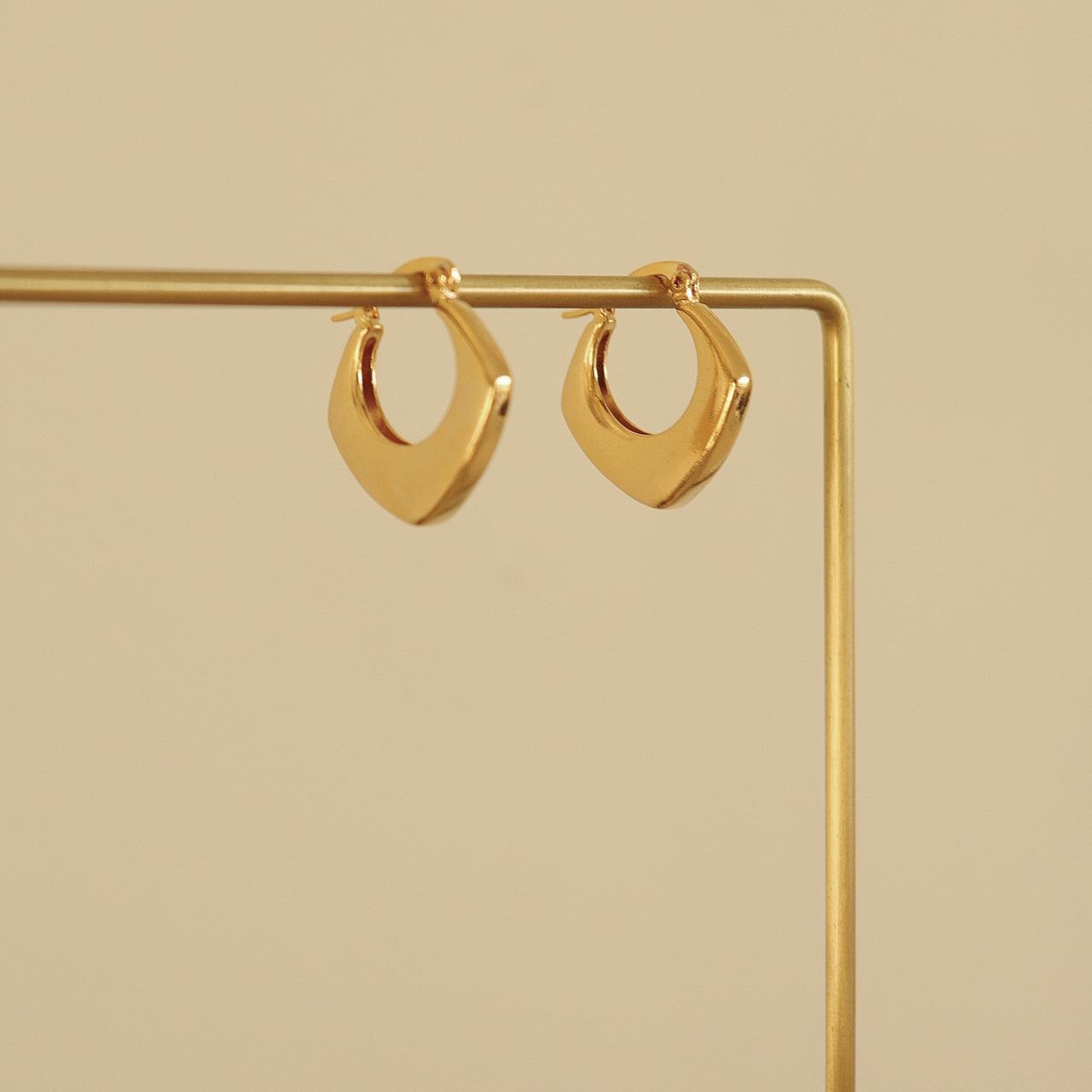 Gold Plated Statement Hoops Earrings - Elevate Your Look with Timeless Elegance