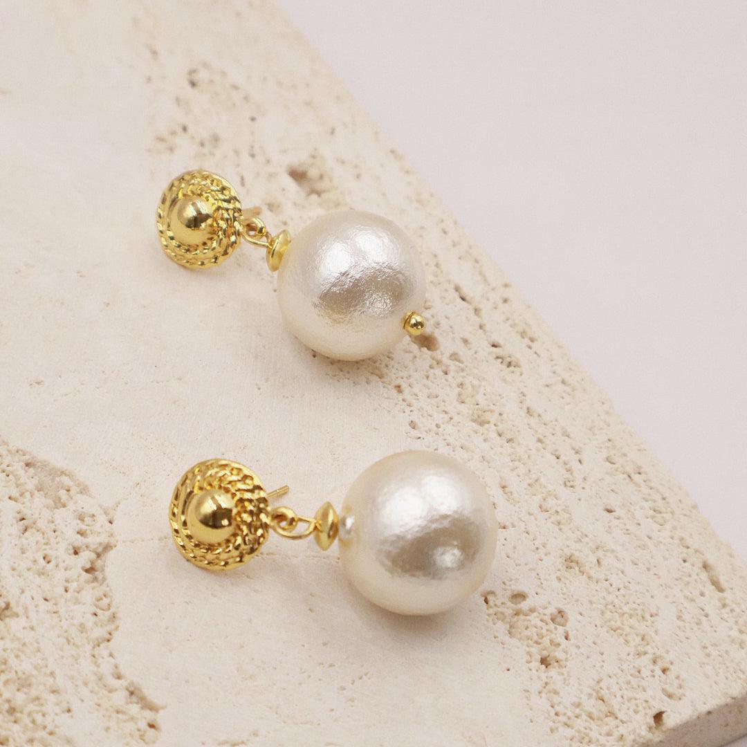 Exquisite Handmade Freshwater Pearl earrings- A Touch of Elegance for Every Occasion.