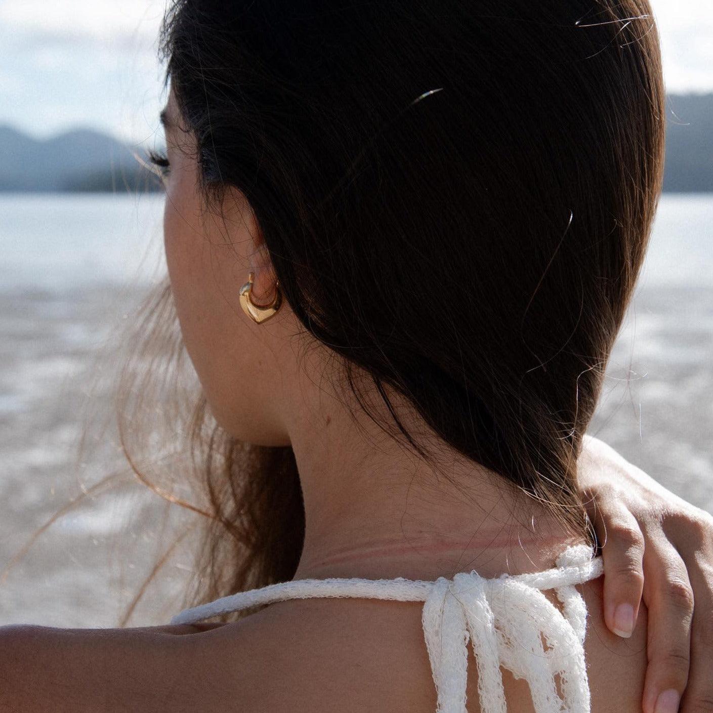 Gold Plated Statement Hoops Earrings - Elevate Your Look with Timeless Elegance