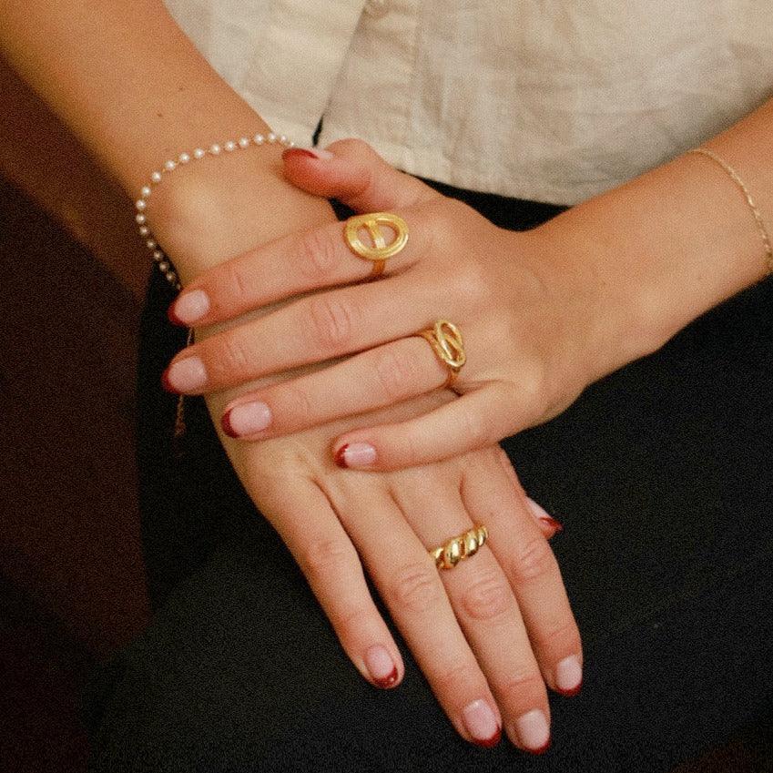 Stylish and Water-Resistant Gold Plated Ring - Perfect timeless necessary for every occasion