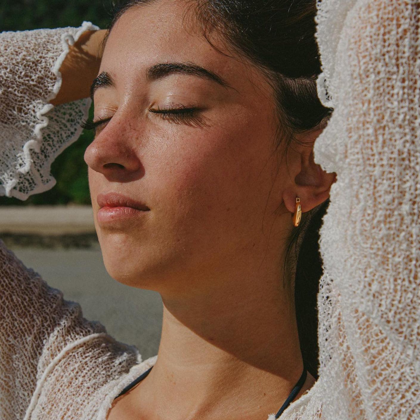 Gold Plated Statement Hoops Earrings - Elevate Your Look with Timeless Elegance