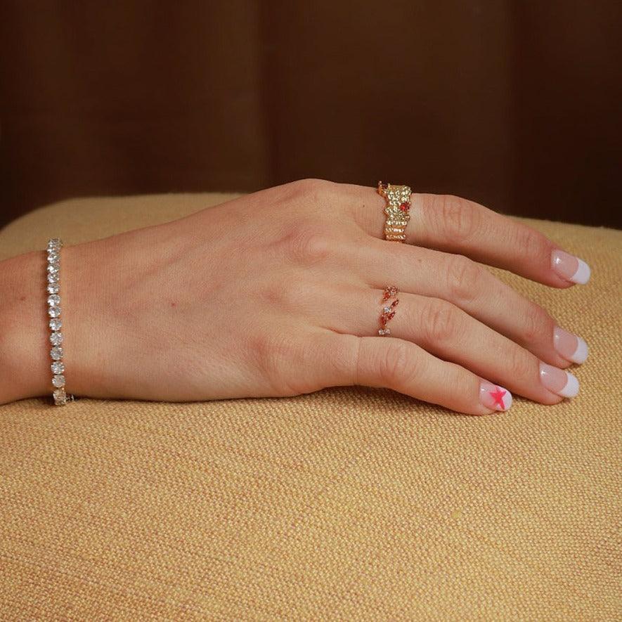 Stylish and Water-Resistant Gold Plated Ring - Perfect timeless necessary for every occasion