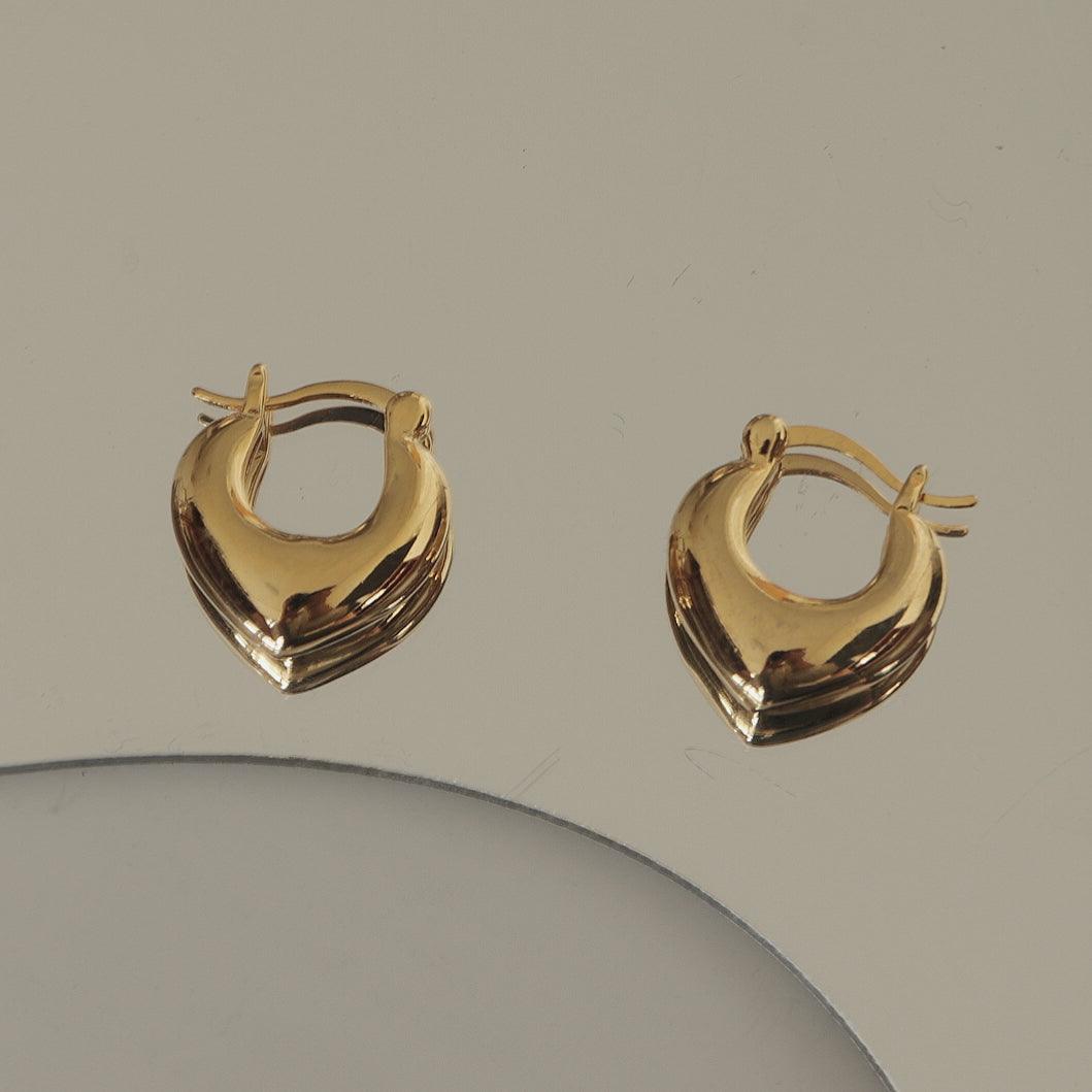 Gold Plated Statement Hoops Earrings - Elevate Your Look with Timeless Elegance