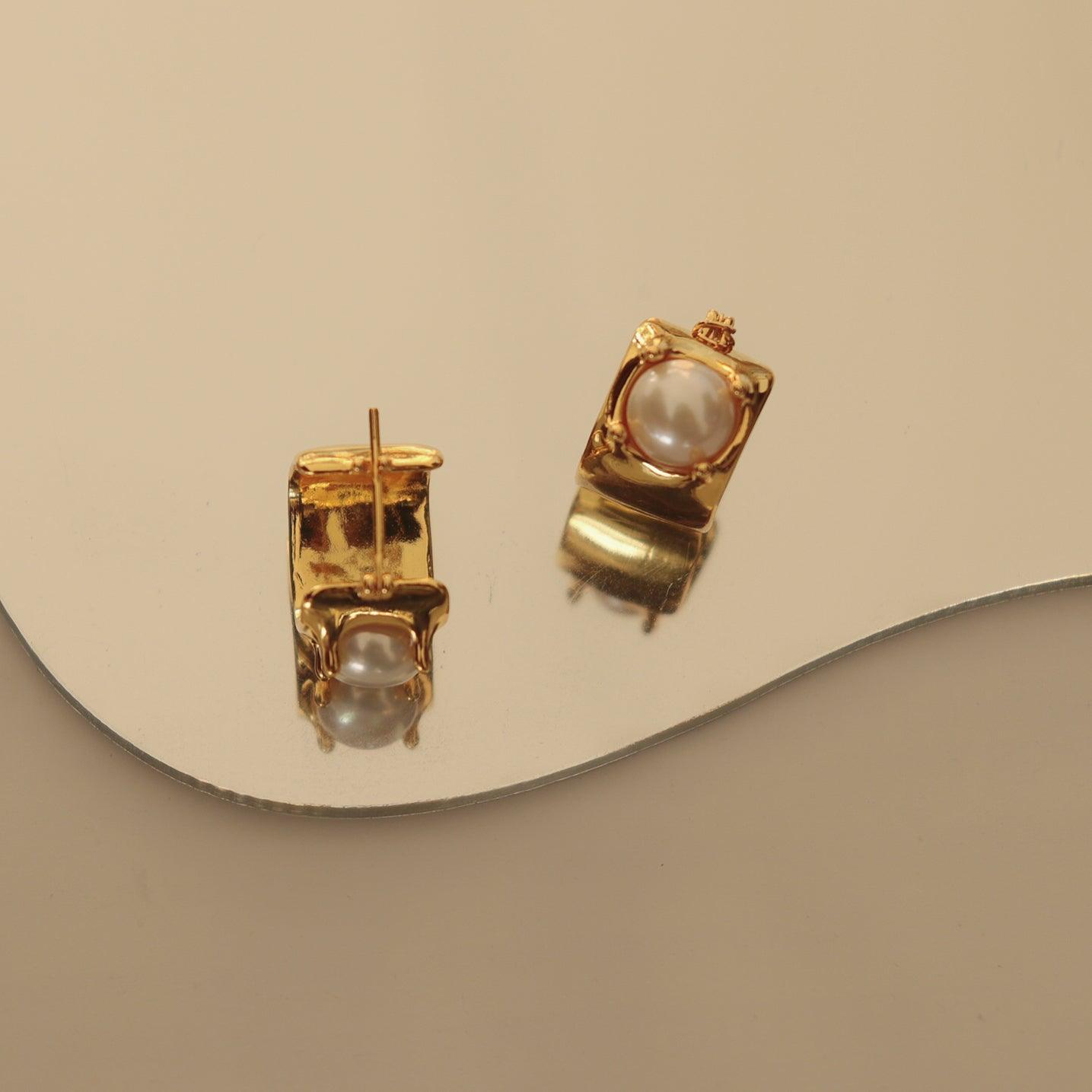 Gold Plated Statement Hoops Earrings - Elevate Your Look with Timeless Elegance