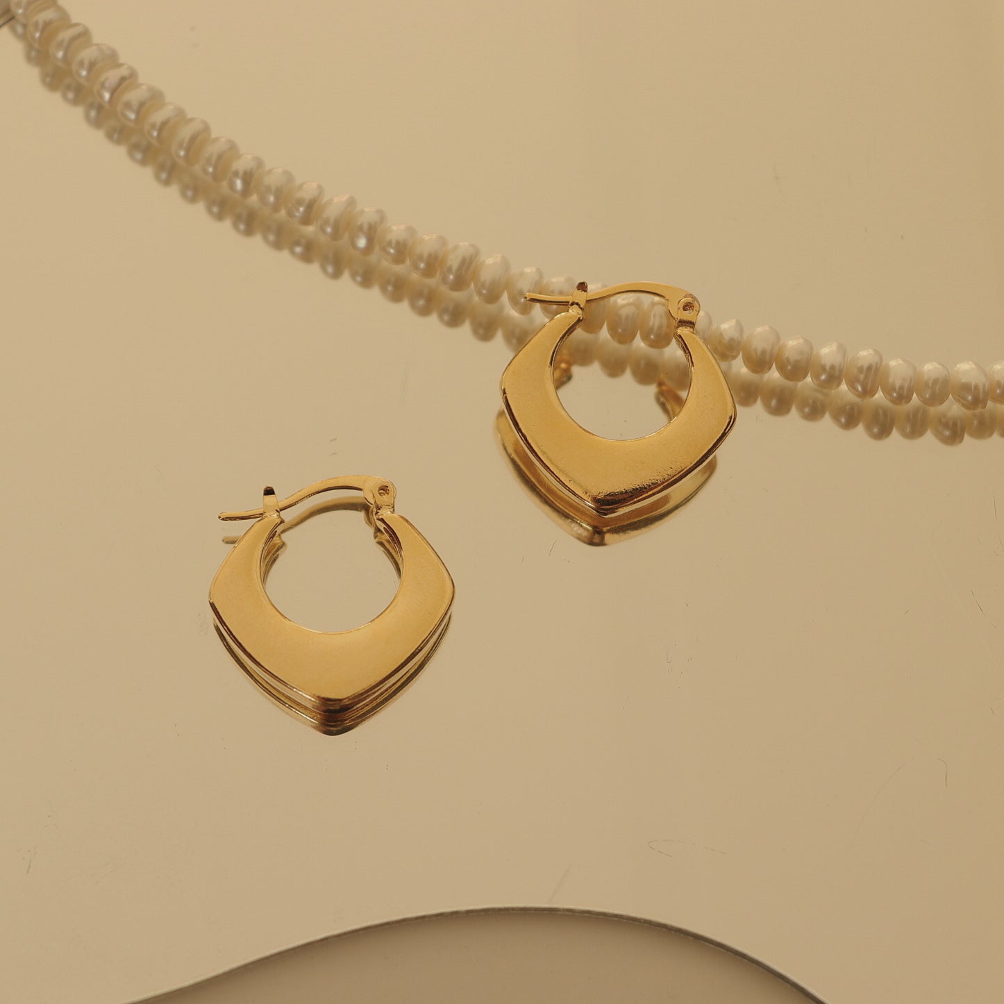 Gold Plated Statement Hoops Earrings - Elevate Your Look with Timeless Elegance