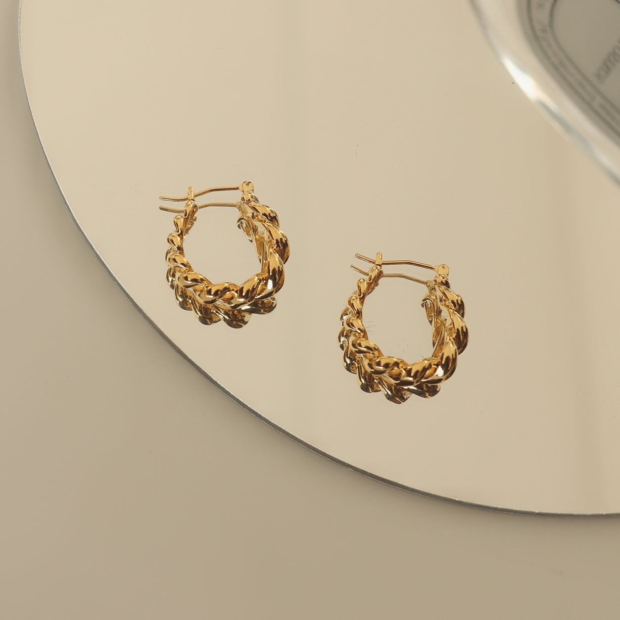 Gold Plated Statement Hoops Earrings - Elevate Your Look with Timeless Elegance