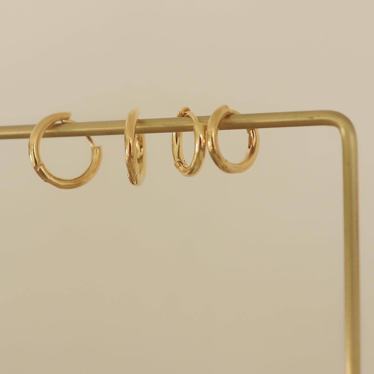 Gold Plated Statement Hoops Earrings - Elevate Your Look with Timeless Elegance