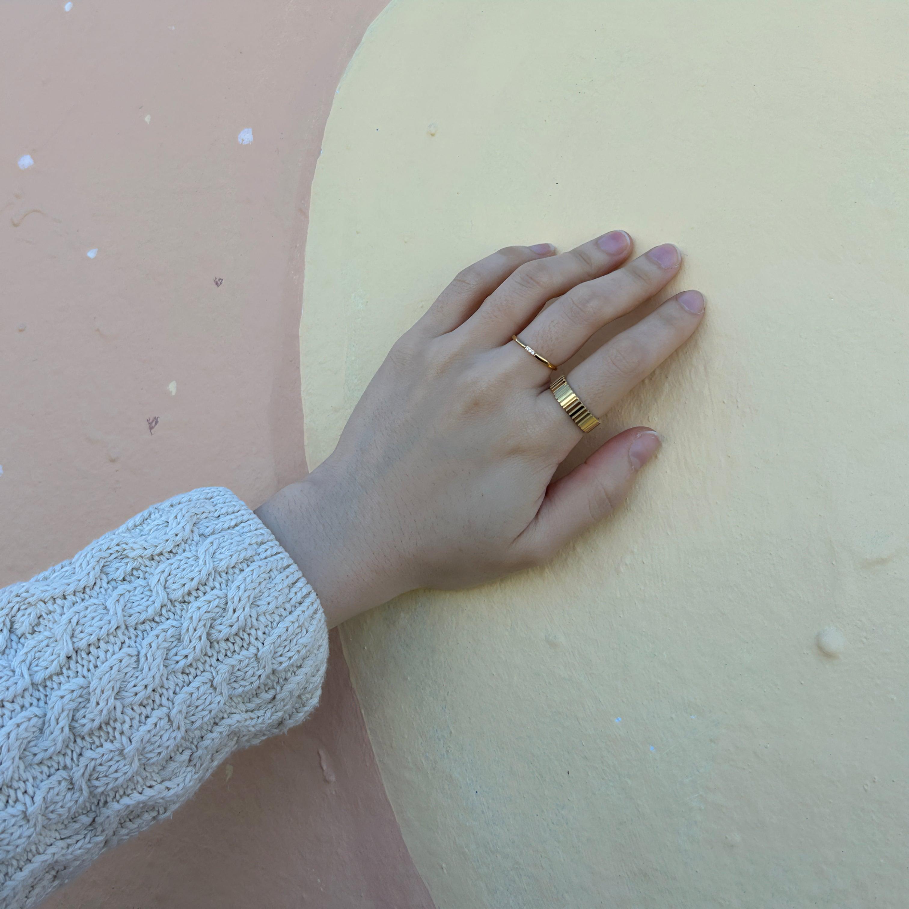 Stylish and Water-Resistant Gold Plated Ring - Perfect timeless necessary for every occasion