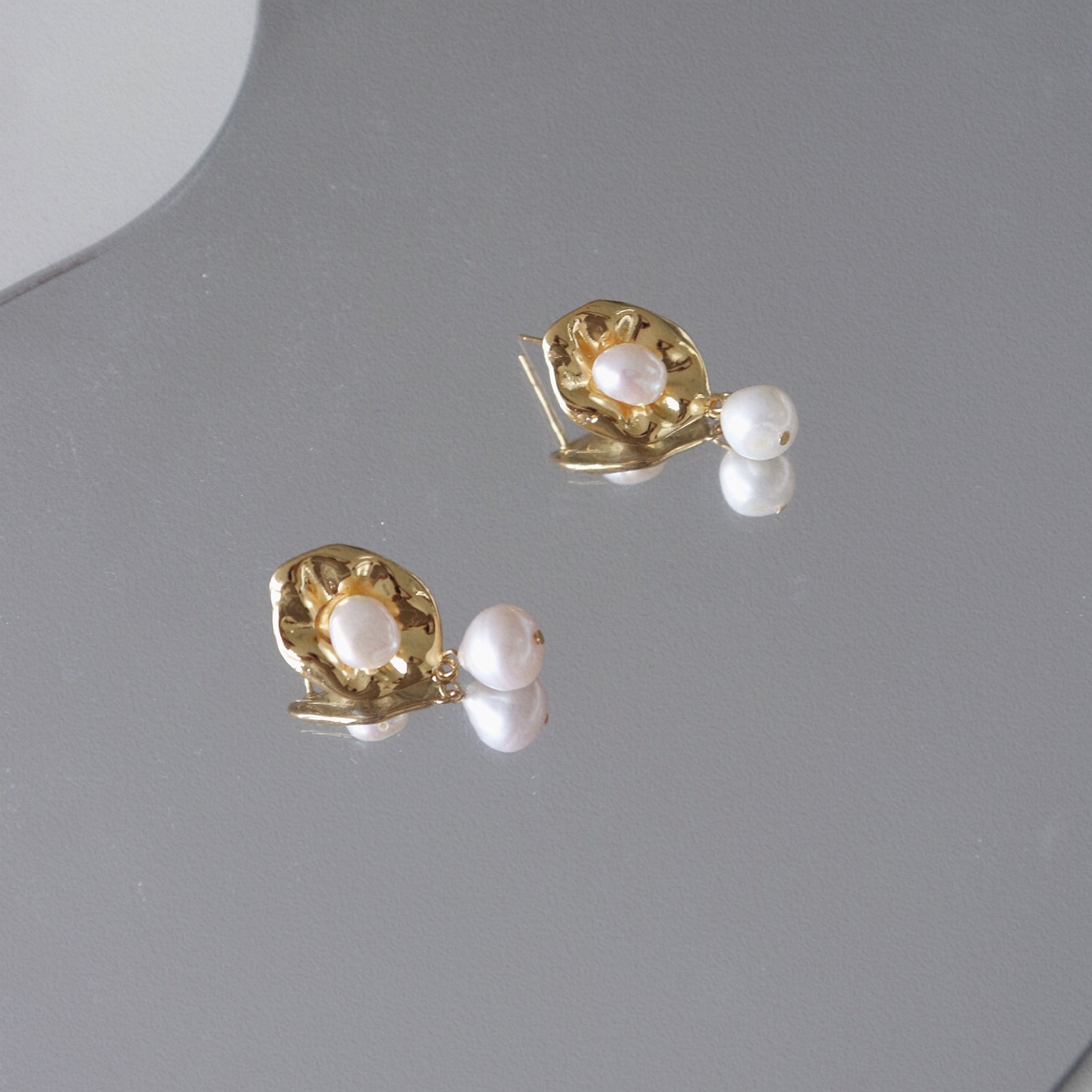 Ximena earrings, Exquisite Shell Pearl earring- timeless simplicity