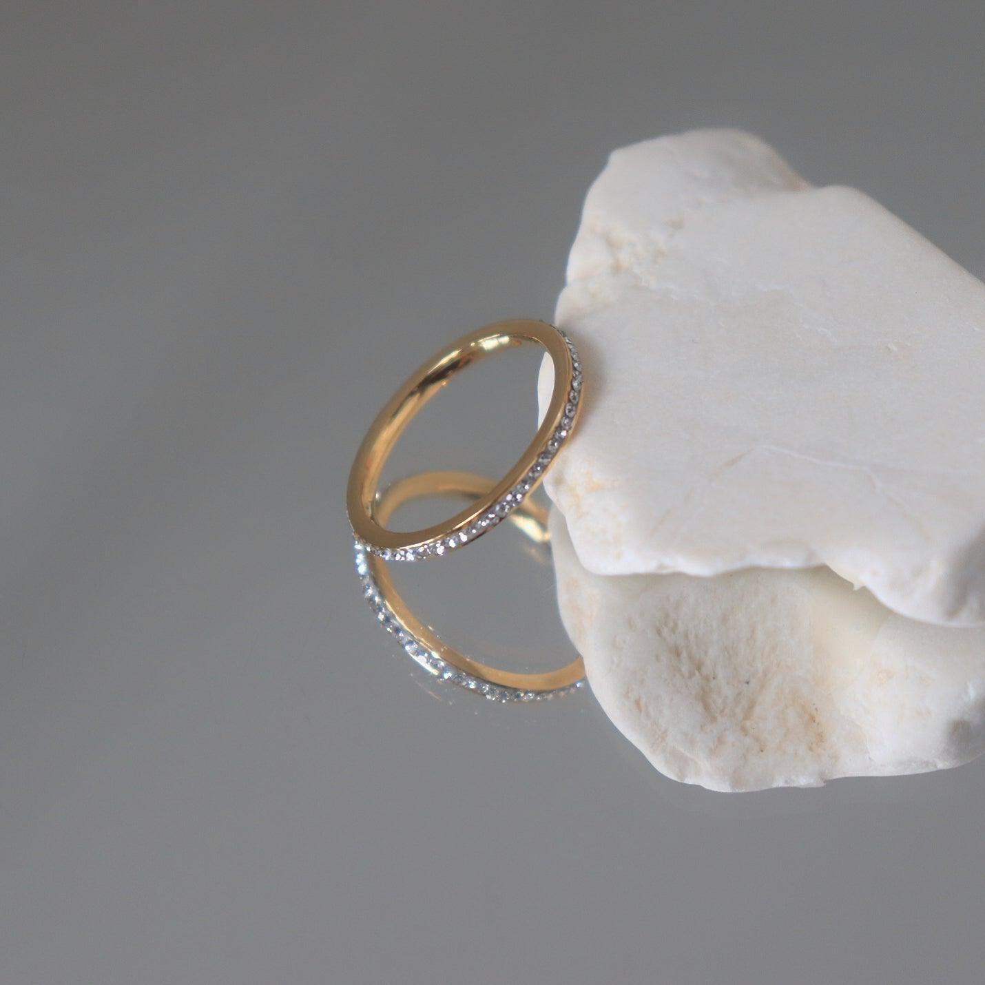 Stylish and Water-Resistant Gold Plated Ring - Perfect timeless necessary for every occasion