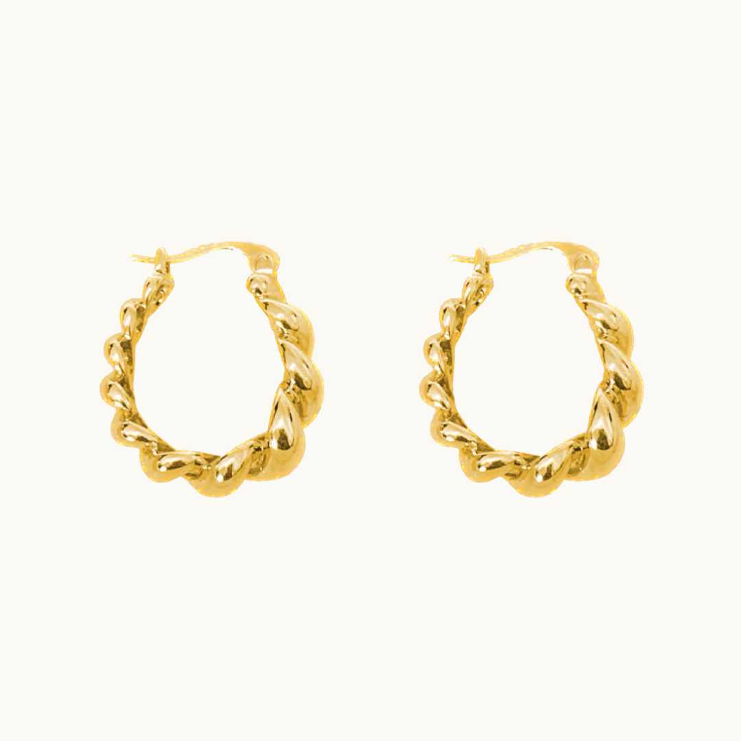 Gold Plated Statement Hoops Earrings - Elevate Your Look with Timeless Elegance