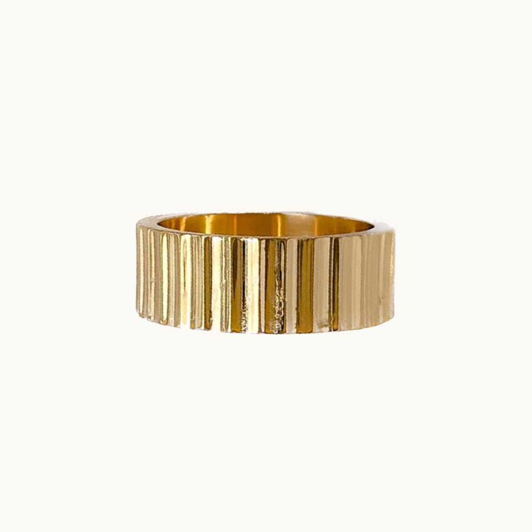 Stylish and Water-Resistant Gold Plated Ring - Perfect timeless necessary for every occasion